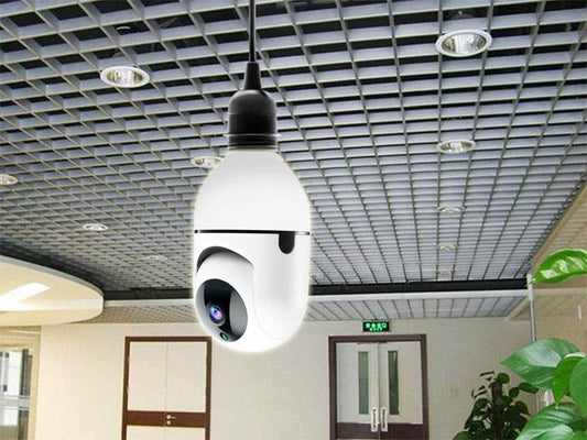 Bulb Shaking Head Machine Yilot APP Wireless WIFI Camera Home Security Monitoring - Mubimart