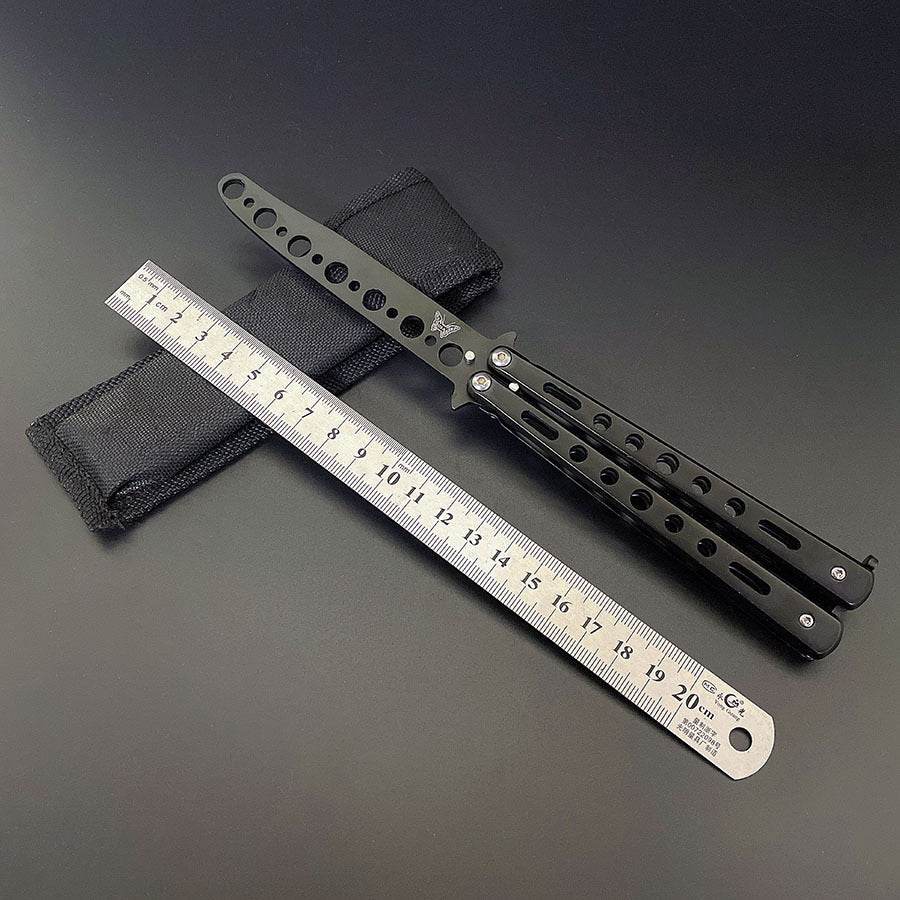 Butterfly Comb Stainless Steel Folding Practice Training Knife Combs Hairdressing Beard Moustache Brushes Hair Styling Tools - Mubimart