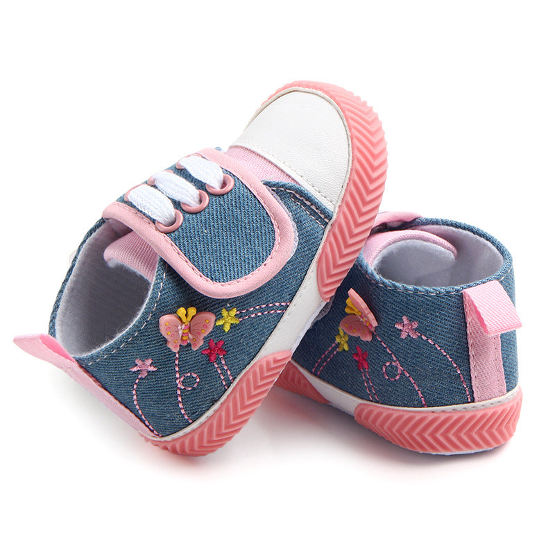 Butterfly baby shoes soft soled walking shoes - Mubimart -  