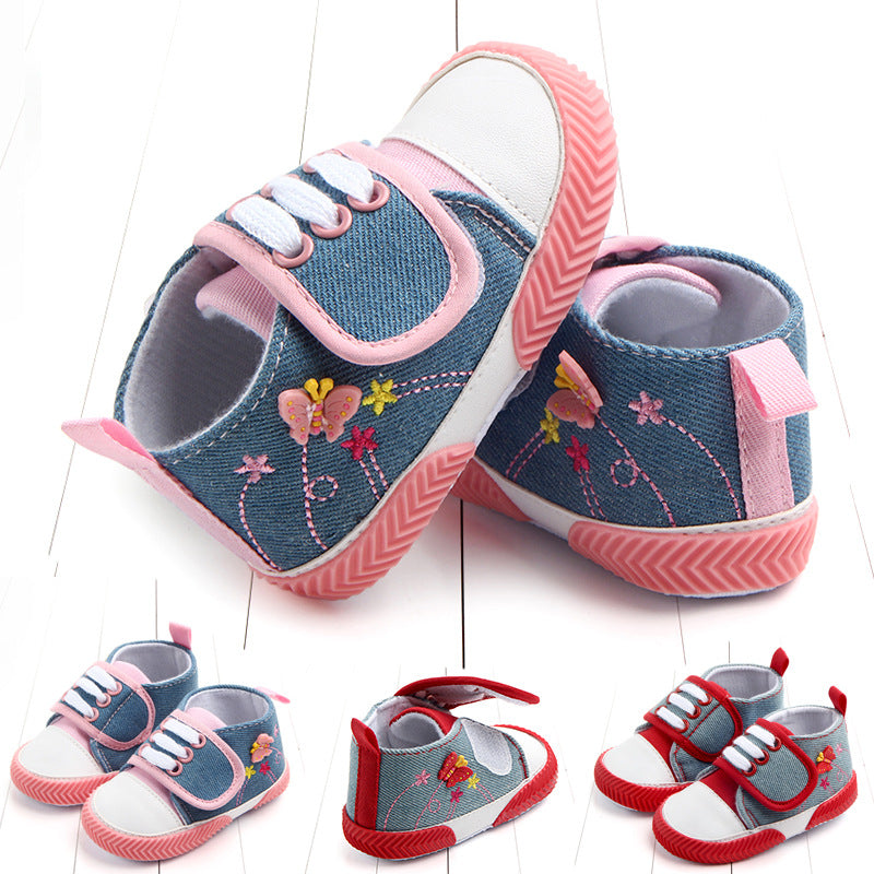 Butterfly baby shoes soft soled walking shoes - Mubimart -  