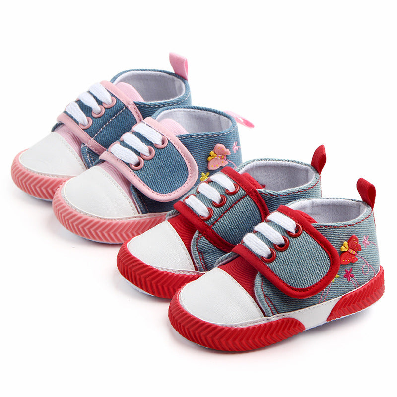 Butterfly baby shoes soft soled walking shoes - Mubimart -  