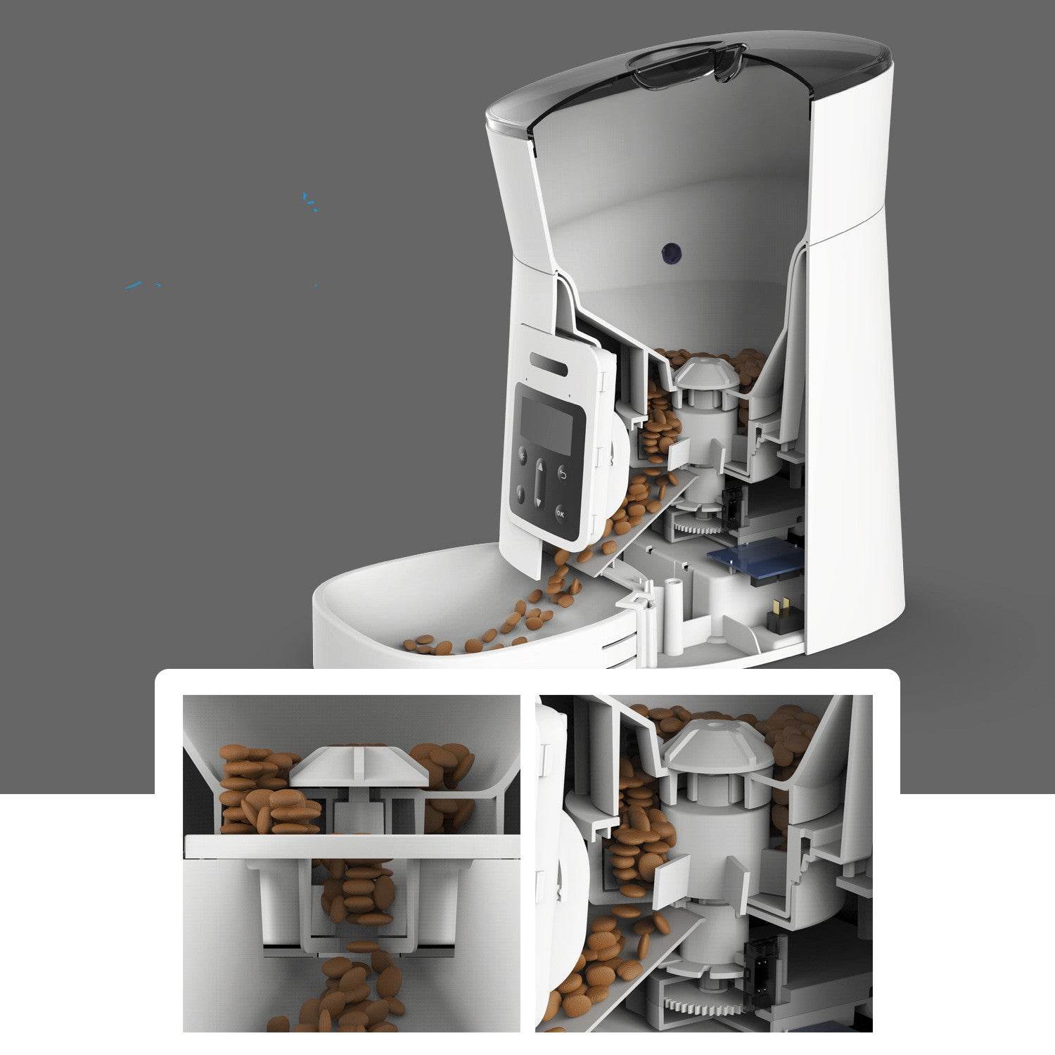 Button Version Smart Pet Automatic Feeder - Mubimart
