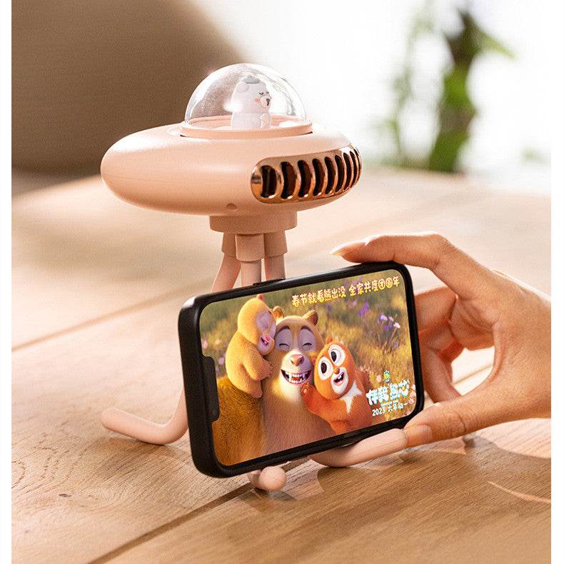 CYKE Space Capsule Stroller Fan Strong Wind Hand-held Electric Fan Usb Outdoor Portable Octopus Fan - Mubimart