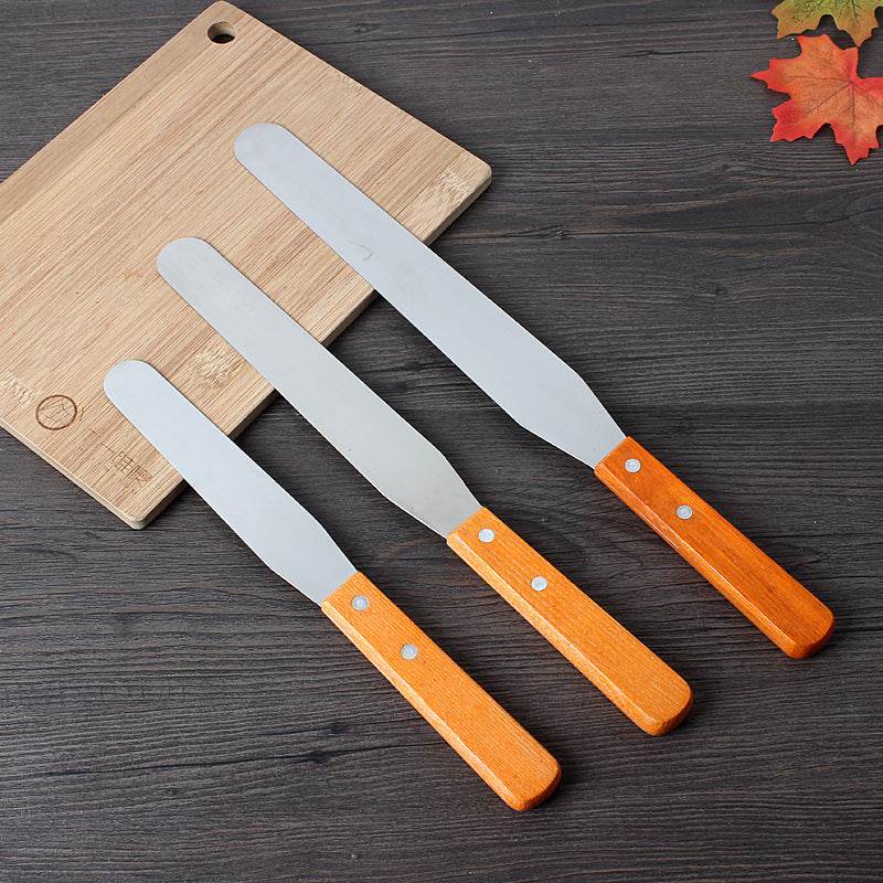 Cake spatula with wooden handle - Mubimart