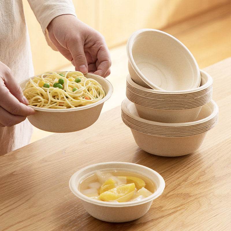 Camellia Disposable Bowl Household Thickened Lunch Box Plate Lunch Box - Mubimart