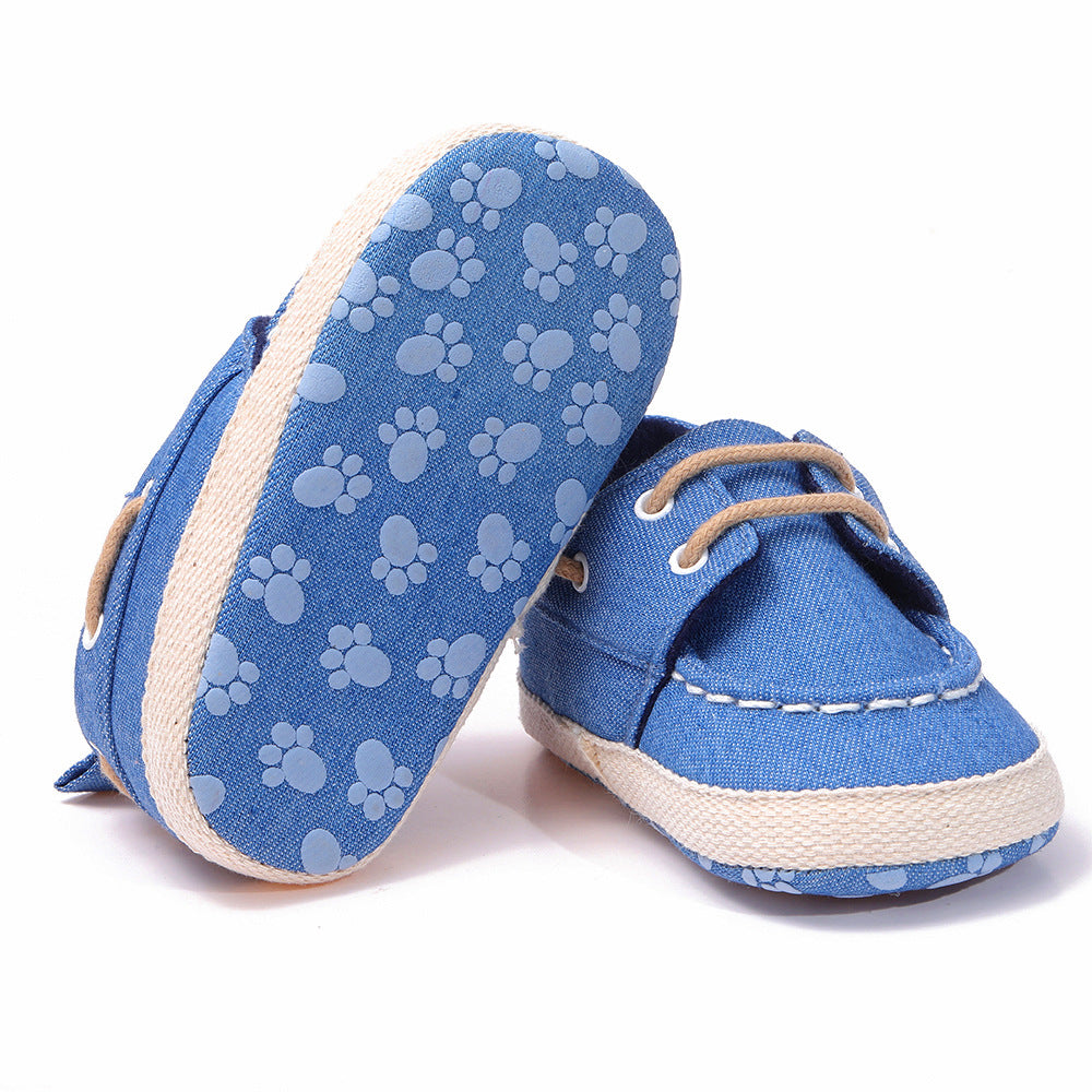 Canvas Shoes Boys Baby Peas  Soft-soled Non-slip Toddler Shoes - Mubimart -  