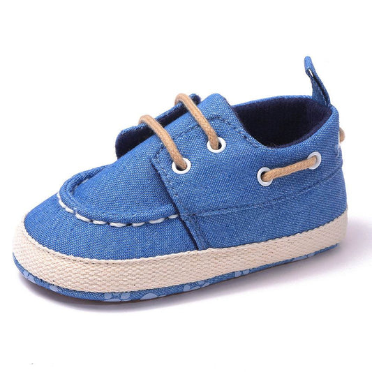 Canvas Shoes Boys Baby Peas Soft-soled Non-slip Toddler Shoes - Mubimart