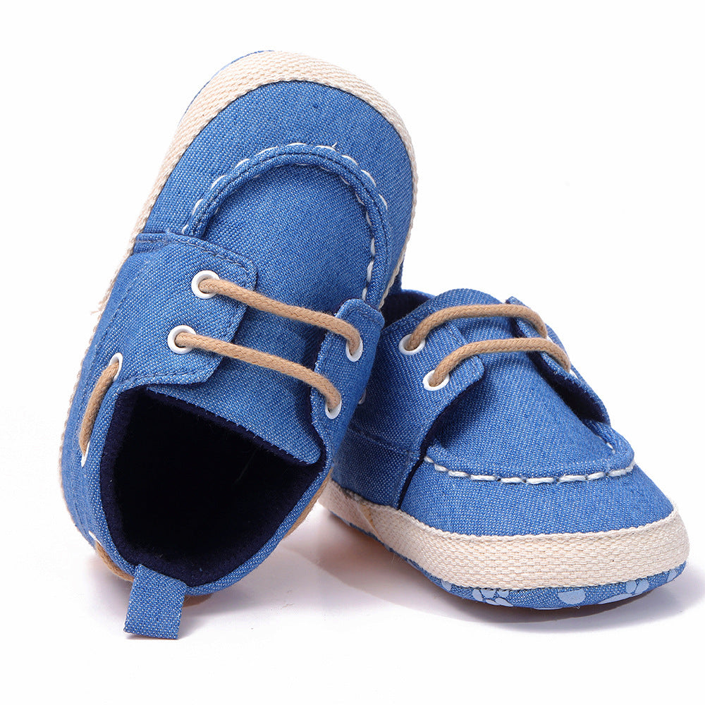 Canvas Shoes Boys Baby Peas  Soft-soled Non-slip Toddler Shoes - Mubimart -  