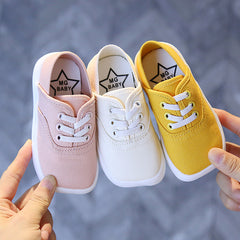 Canvas Shoes Korean Board Shoes Boys Baby White Shoes - Mubimart - Baby Shoes 