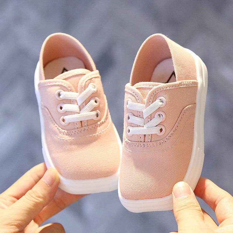 Canvas Shoes Korean Board Shoes Boys Baby White Shoes - Mubimart
