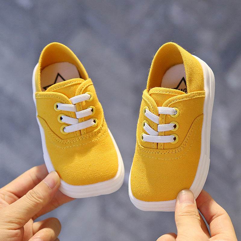 Canvas Shoes Korean Board Shoes Boys Baby White Shoes - Mubimart