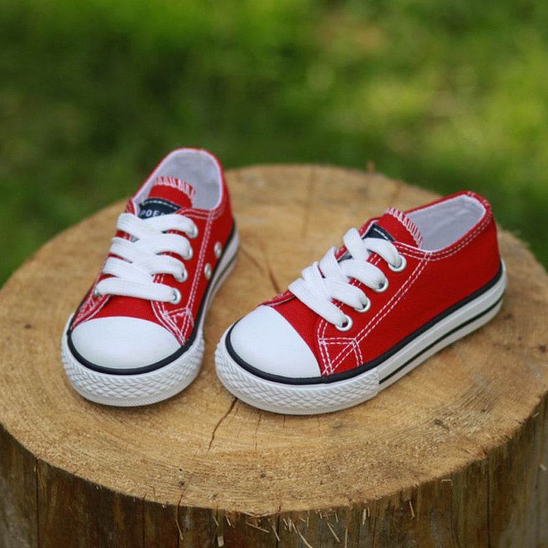 Canvas shoes non-slip casual shoes student parent-child shoes new baby shoes white shoes - Mubimart