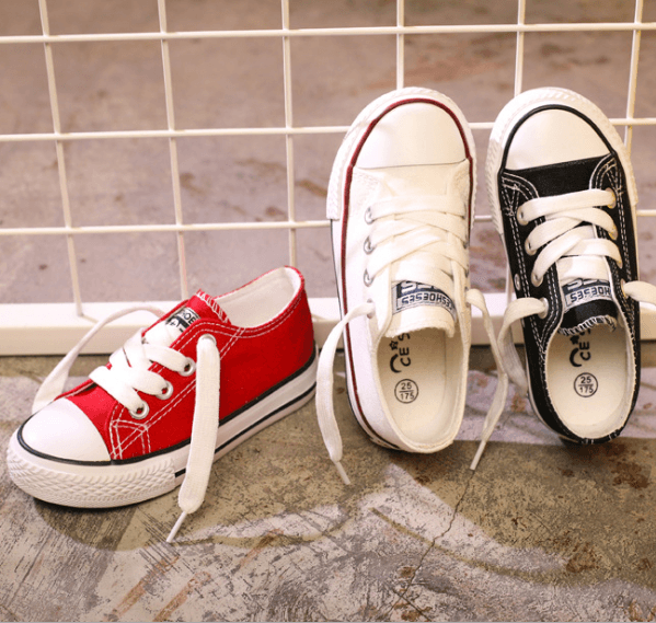 Canvas shoes non-slip casual shoes student parent-child shoes new baby shoes white shoes - Mubimart