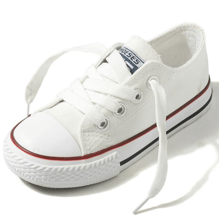 Canvas shoes non-slip casual shoes student parent-child shoes new baby shoes white shoes - Mubimart