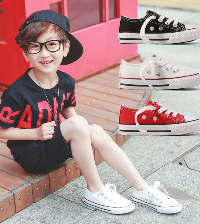 Canvas shoes non-slip casual shoes student parent-child shoes new baby shoes white shoes - Mubimart -  