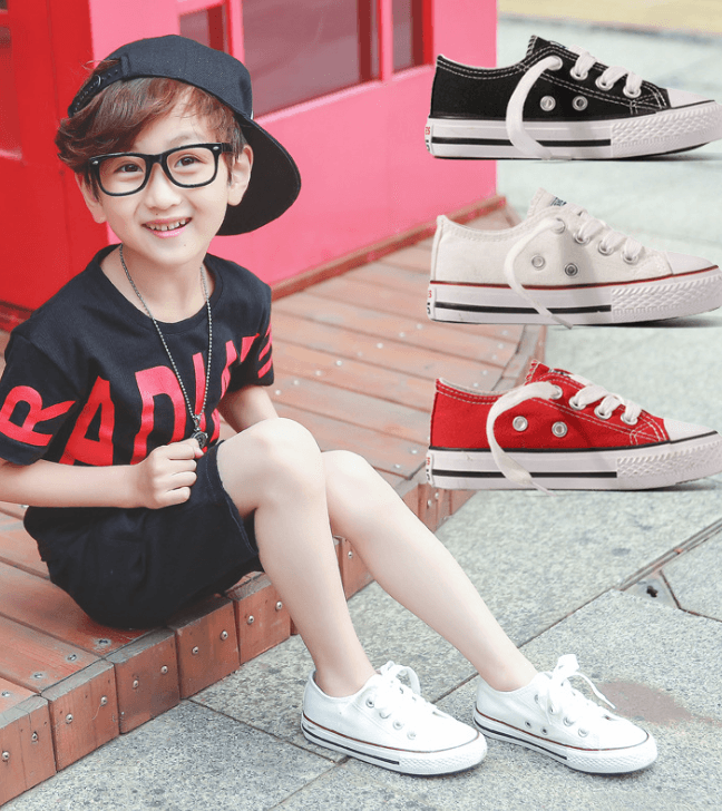 Canvas shoes non-slip casual shoes student parent-child shoes new baby shoes white shoes - Mubimart