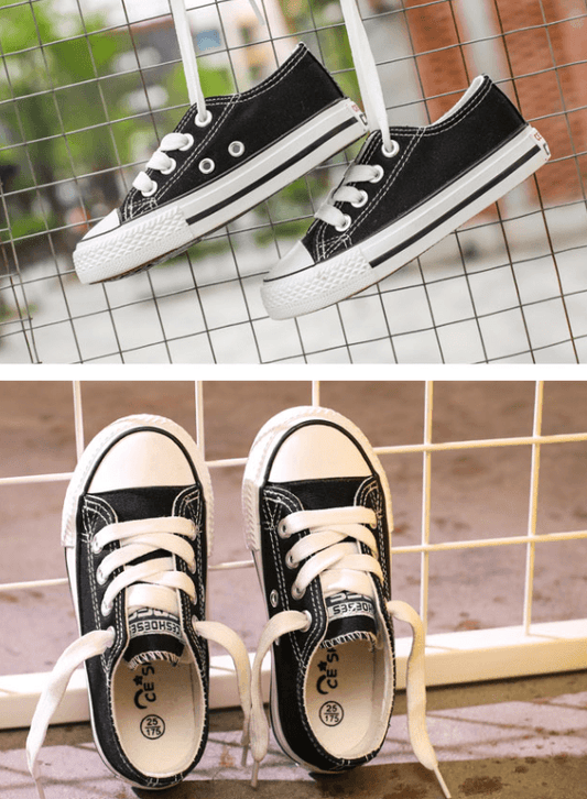 Canvas shoes non-slip casual shoes student parent-child shoes new baby shoes white shoes - Mubimart