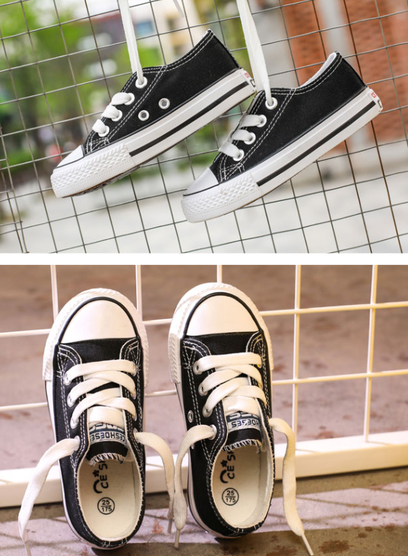 Canvas shoes non-slip casual shoes student parent-child shoes new baby shoes white shoes - Mubimart -  