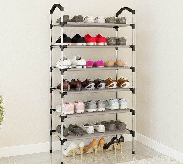 Canvas standing shoe rack shoes - Mubimart