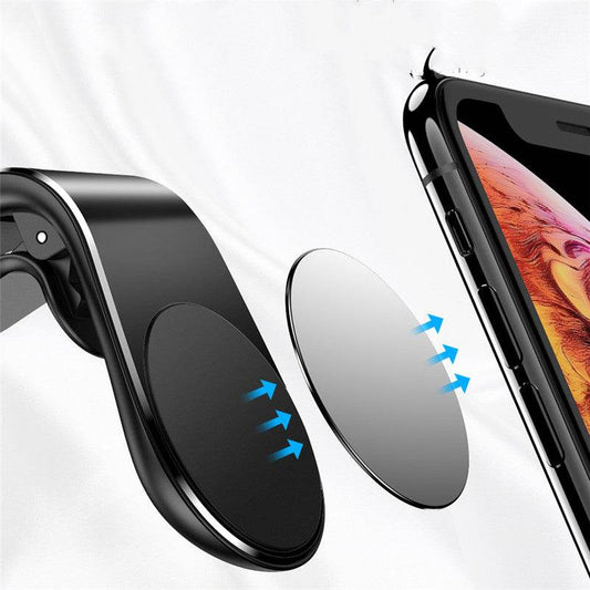 Car L-Shaped Magnetic Mobile Phone Holder - Mubimart