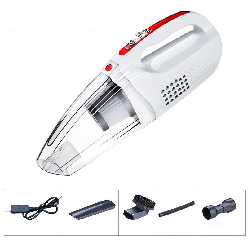 Car Vacuum Cleaner, Wireless Charging, Small Hand-Held Car Vacuum Cleaner, Portable Home Car Dual-Use High Power - Mubimart - Hand vacuum 