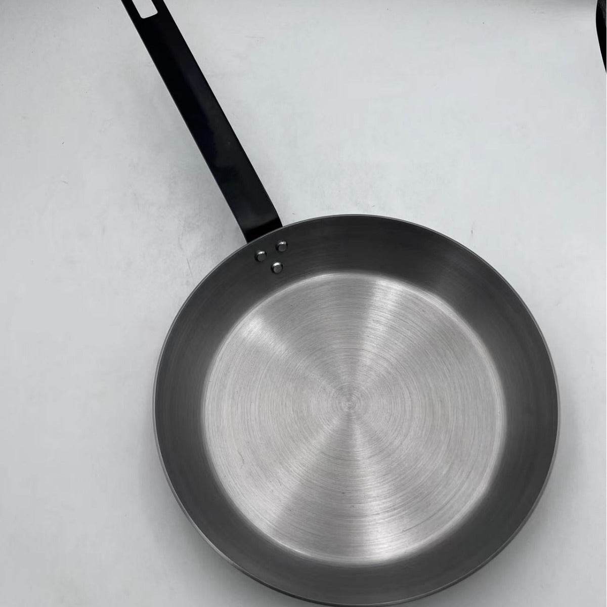 Carbon Steel Fine Uncoated Physical Non-stick Iron Pan - Mubimart