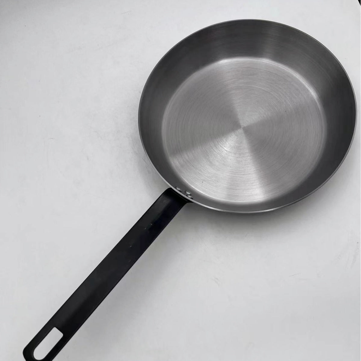 Carbon Steel Fine Uncoated Physical Non-stick Iron Pan - Mubimart -  