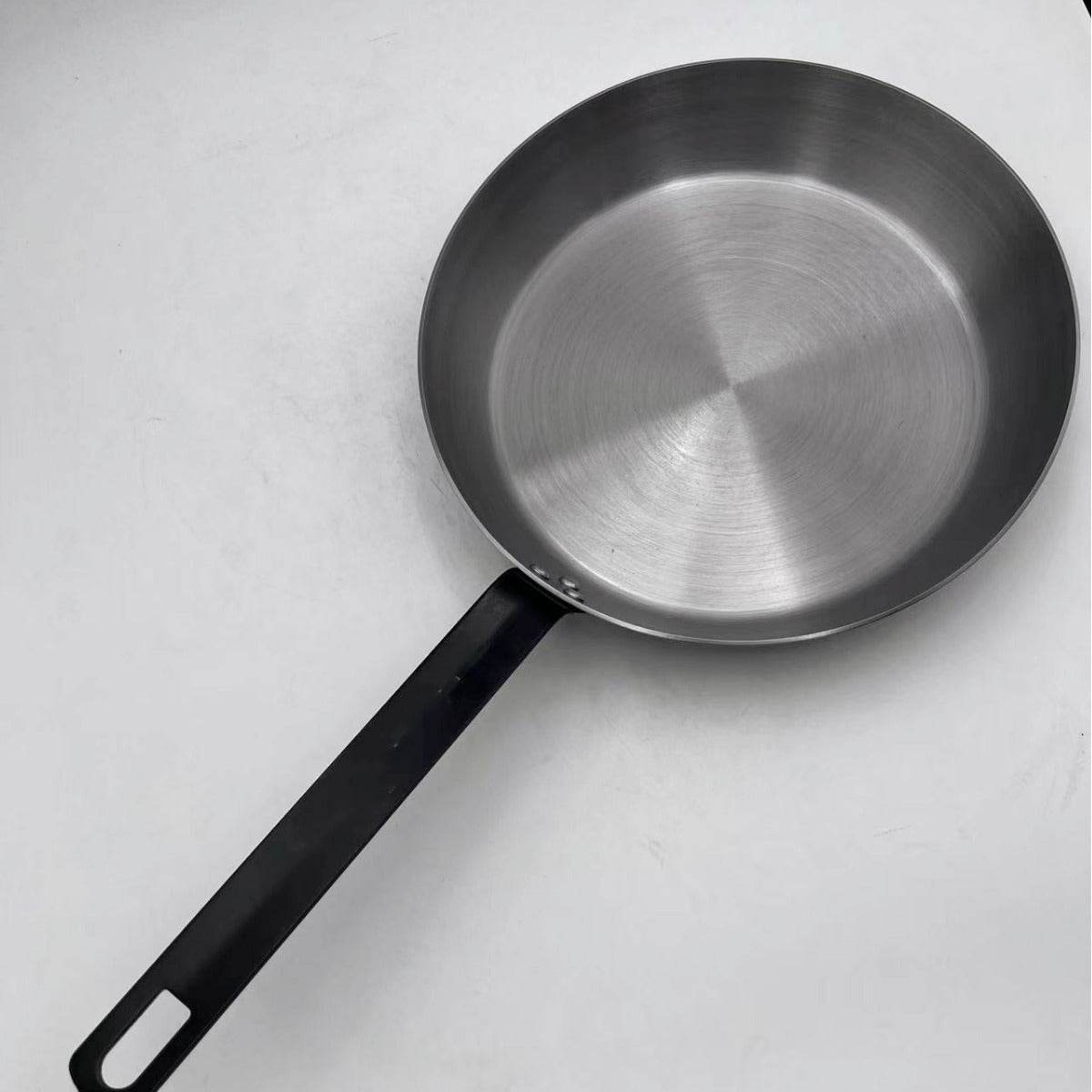 Carbon Steel Fine Uncoated Physical Non-stick Iron Pan - Mubimart
