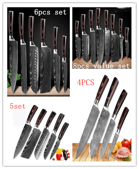 Carpenter's Special Set 6-piece Set 8-piece Set Knife Chef Knife Kitchen Knife Cooking - Mubimart