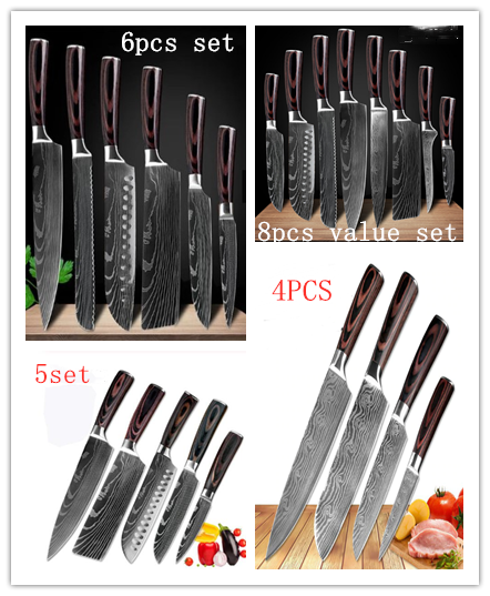 Carpenter's Special Set 6-piece Set 8-piece Set Knife Chef Knife Kitchen Knife Cooking - Mubimart -  