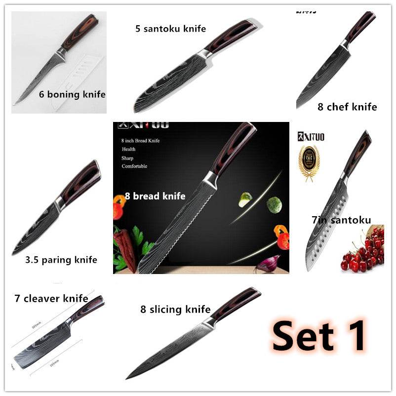 Carpenter's Special Set 6-piece Set 8-piece Set Knife Chef Knife Kitchen Knife Cooking - Mubimart
