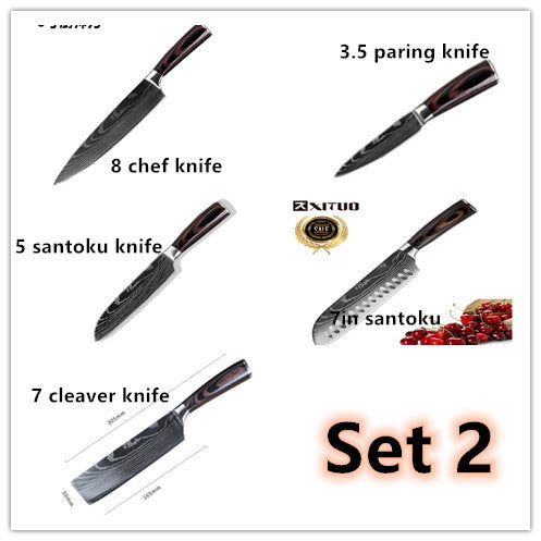 Carpenter's Special Set 6-piece Set 8-piece Set Knife Chef Knife Kitchen Knife Cooking - Mubimart -  