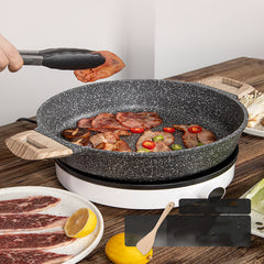 Carrot Maifan Stone Non-Stick Steak Frying Pan Without Soot and Flat Bottom - Mubimart - nonstick cookware 