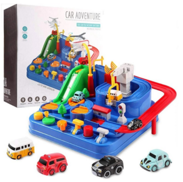 Cars Pass Through Big Adventure Parking Lot Rail Car Toy Car Track Kids Toy - Mubimart -  