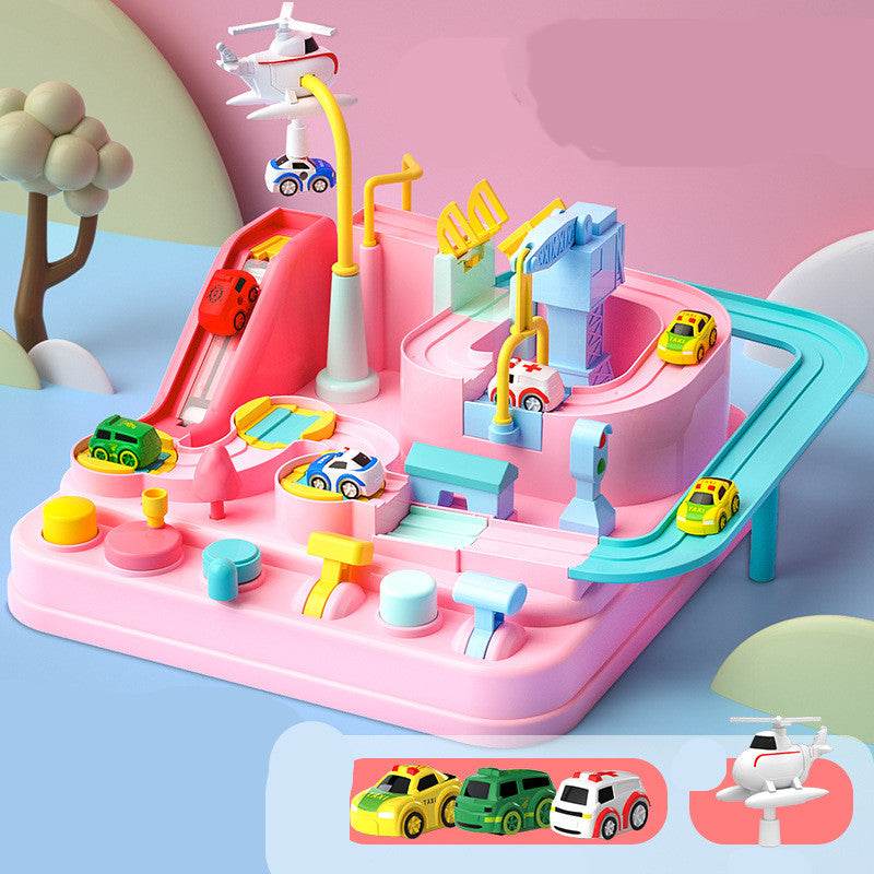 Cars Pass Through Big Adventure Parking Lot Rail Car Toy Car Track Kids Toy - Mubimart