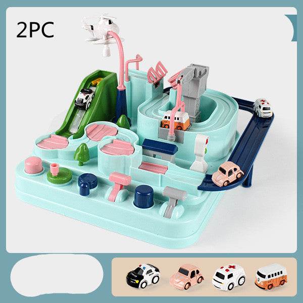 Cars Pass Through Big Adventure Parking Lot Rail Car Toy Car Track Kids Toy - Mubimart