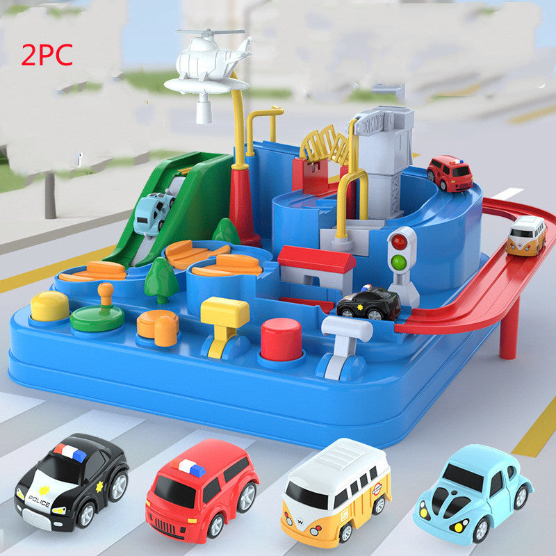 Cars Pass Through Big Adventure Parking Lot Rail Car Toy Car Track Kids Toy - Mubimart -  