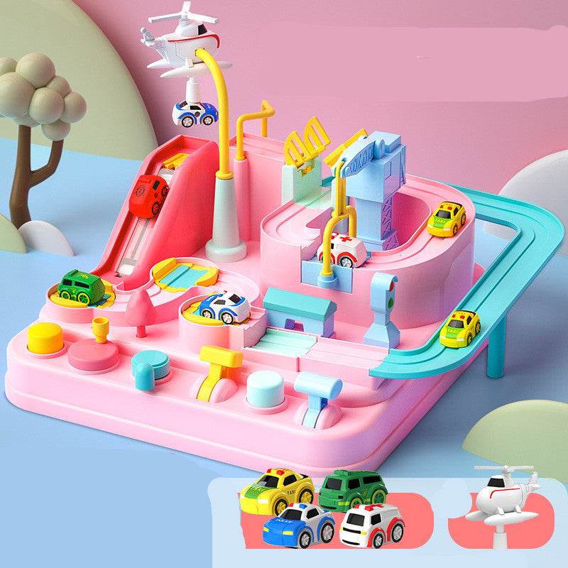 Cars Pass Through Big Adventure Parking Lot Rail Car Toy Car Track Kids Toy - Mubimart