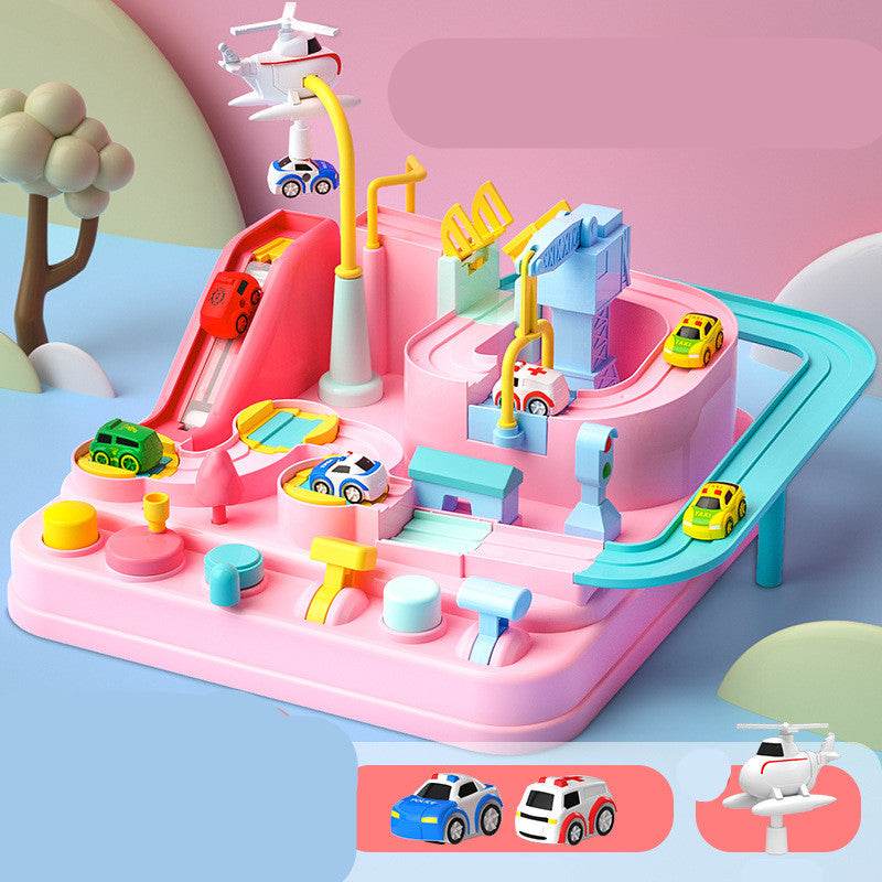 Cars Pass Through Big Adventure Parking Lot Rail Car Toy Car Track Kids Toy - Mubimart