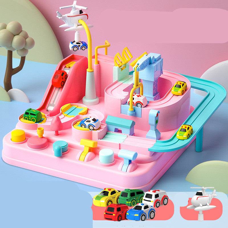Cars Pass Through Big Adventure Parking Lot Rail Car Toy Car Track Kids Toy - Mubimart