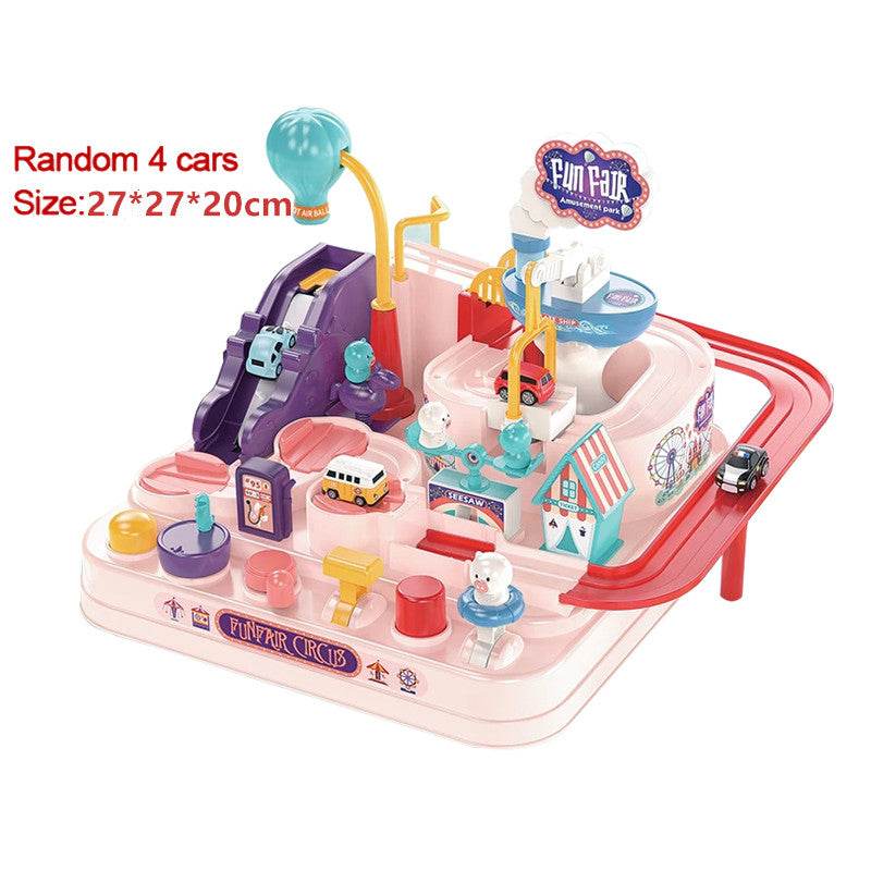 Cars Pass Through Big Adventure Parking Lot Rail Car Toy Car Track Kids Toy - Mubimart