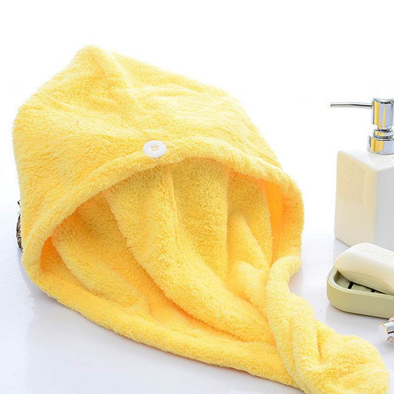 Cartoon Absorbent Thick Coral Fleece Dry Hair Towel - Mubimart