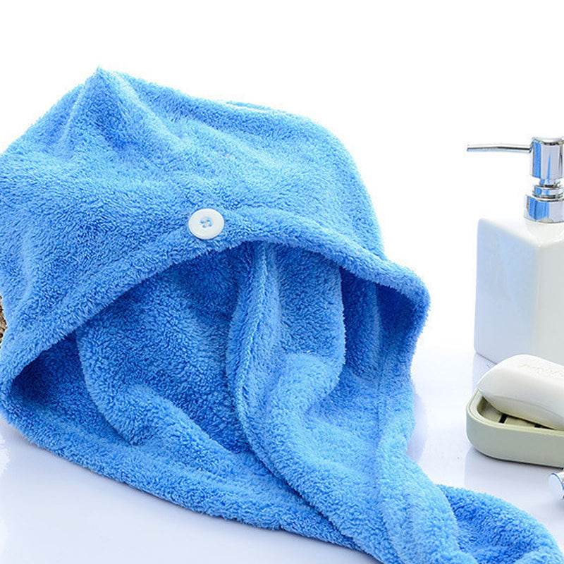 Cartoon Absorbent Thick Coral Fleece Dry Hair Towel - Mubimart