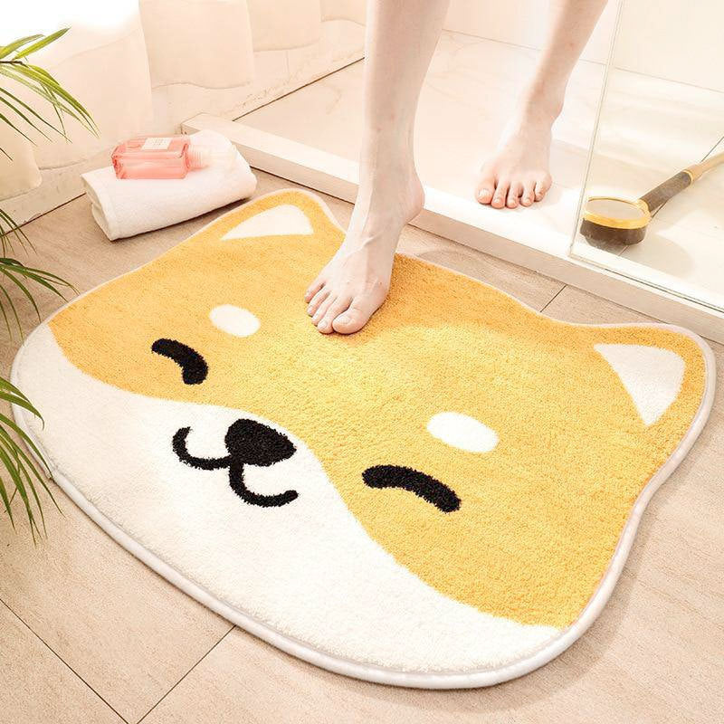 Cartoon Animal Bathroom Absorbent Rug - Mubimart -  