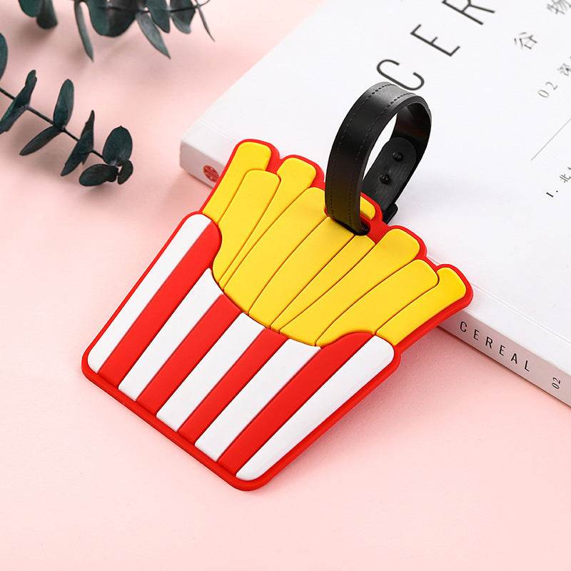 Cartoon Boarding Luggage Tag Soft Rubber Anti-lost Strap Tag - Mubimart