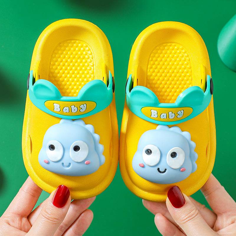 Cartoon Boys And Girls Soft-soled Non-slip Baotou beach Shoes Baby Sandals And Slippers - Mubimart