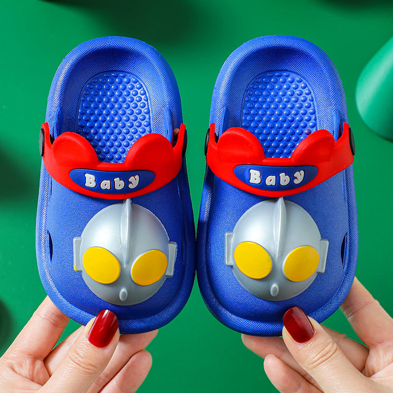 Cartoon Boys And Girls Soft-soled Non-slip Baotou beach Shoes Baby Sandals And Slippers - Mubimart -  