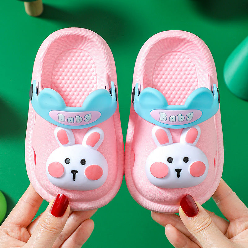 Cartoon Boys And Girls Soft-soled Non-slip Baotou beach Shoes Baby Sandals And Slippers - Mubimart -  