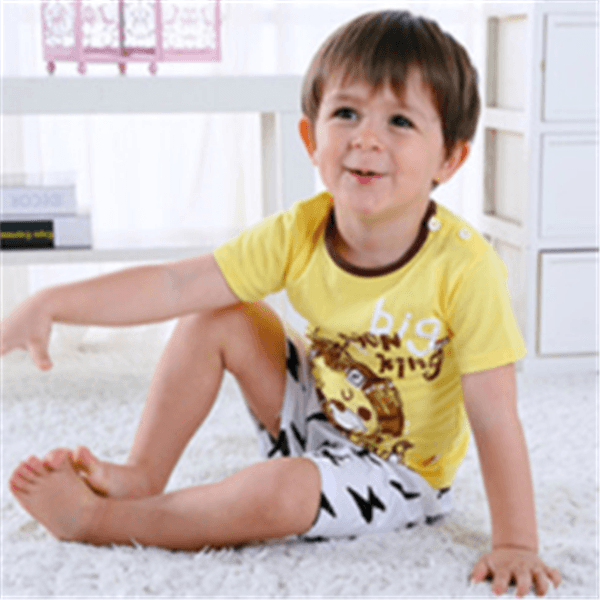 Cartoon Clothing Baby Boy Summer Clothes T-shirt Baby Girl Casual Clothing Sets - Mubimart