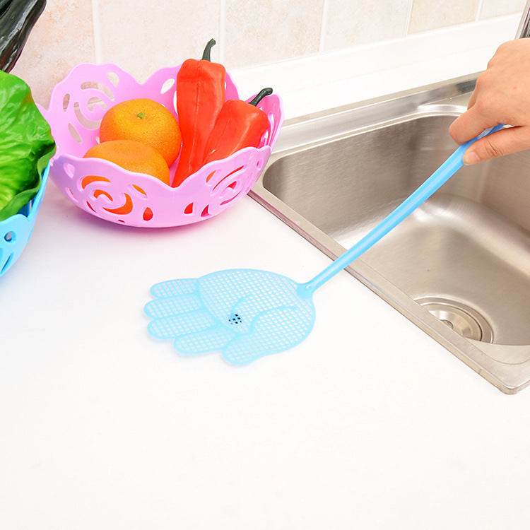 Cartoon Extended Handle Plastic Manual Fly Swatter Mosquito - Mubimart